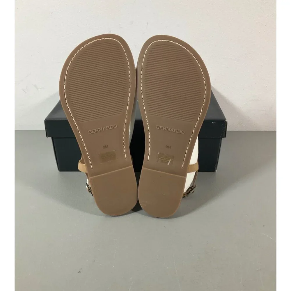 Bernardo Mirabeau Women's Leather Sandals - Brown, Size 9, Floral Embellishment - Picture 10 of 12